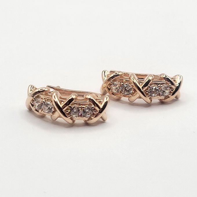 Золоті сережки в стилі "Tiffany"